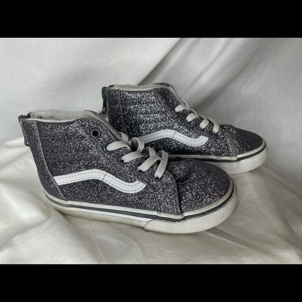 vans sk8 hi glitter high top shoes kids toddler size 8